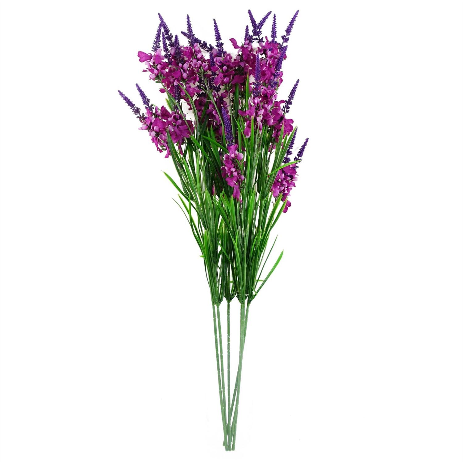 Botanik 80Cm Pack Of 6 Artificial Purple Larkspur Stems - Dark Pink Flower Stems - Image 1