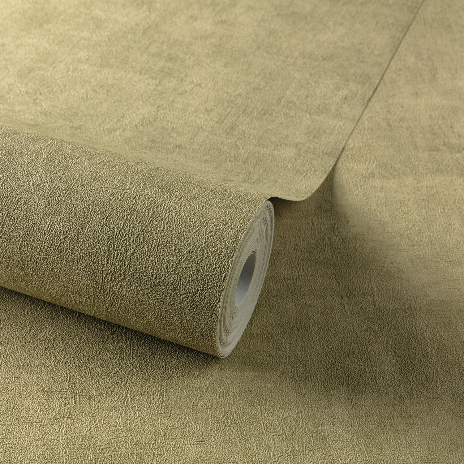 Grandeco Annabella Distressed Plaster Yellow Green Textured Wallpaper - Image 2