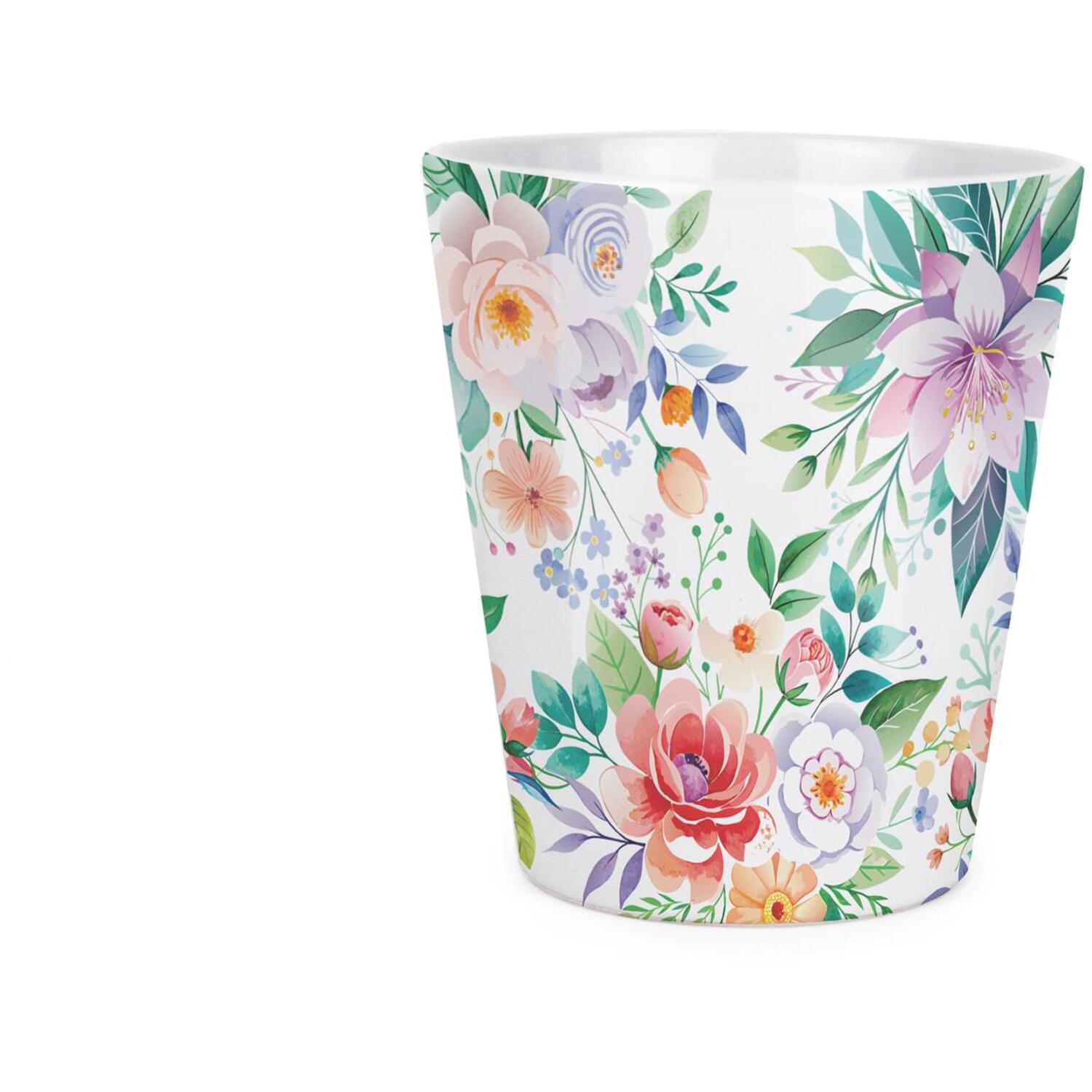 Purely Home Floral Bouquet Plant Pot - Pastel Flowers Small Ceramic Indoor Plant Pot with Drainage Hole - Homeware Gift 9cm Diameter Flower Pot - Image 3