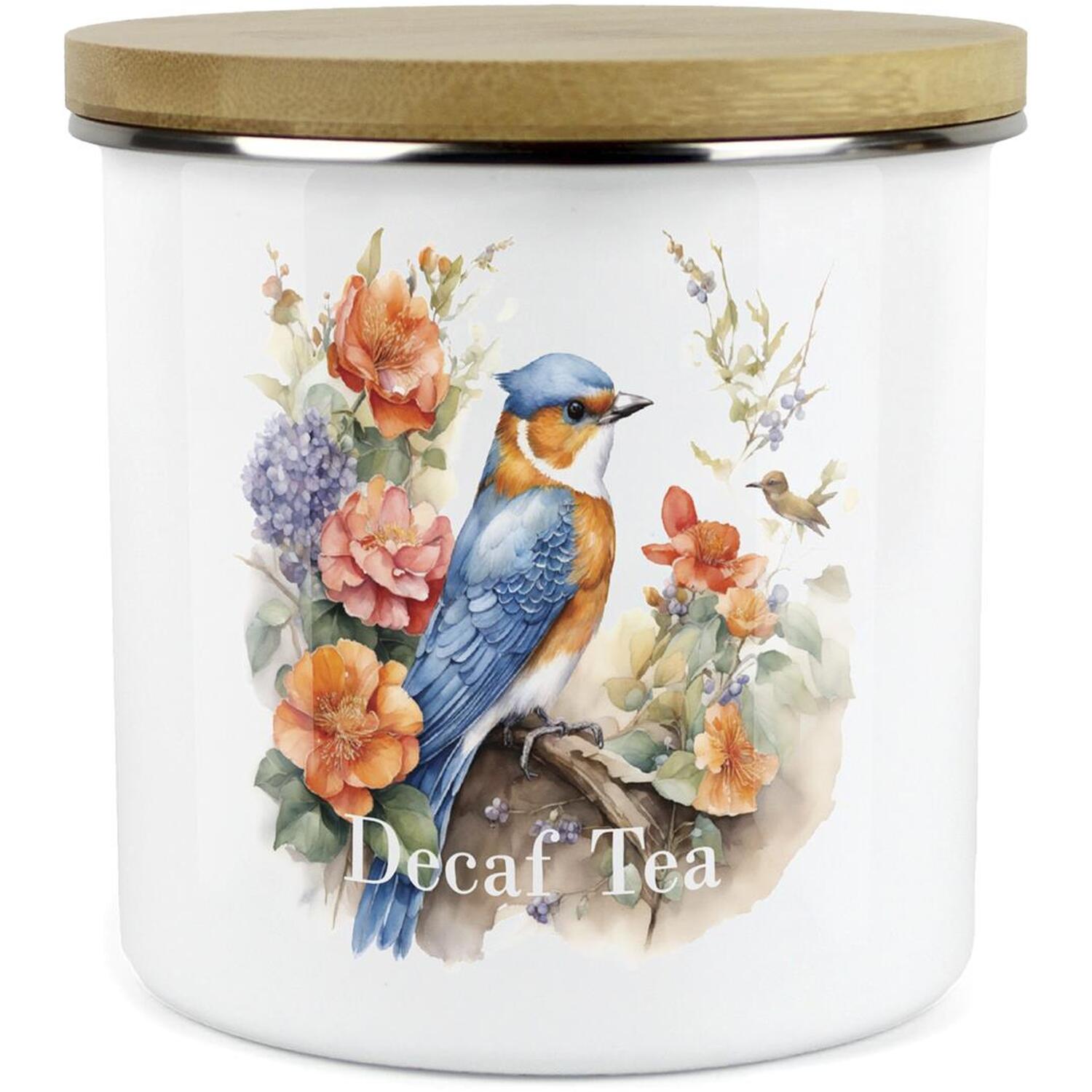 Purely Home Blue Birds Large Kitchen Storage Canister - Blue