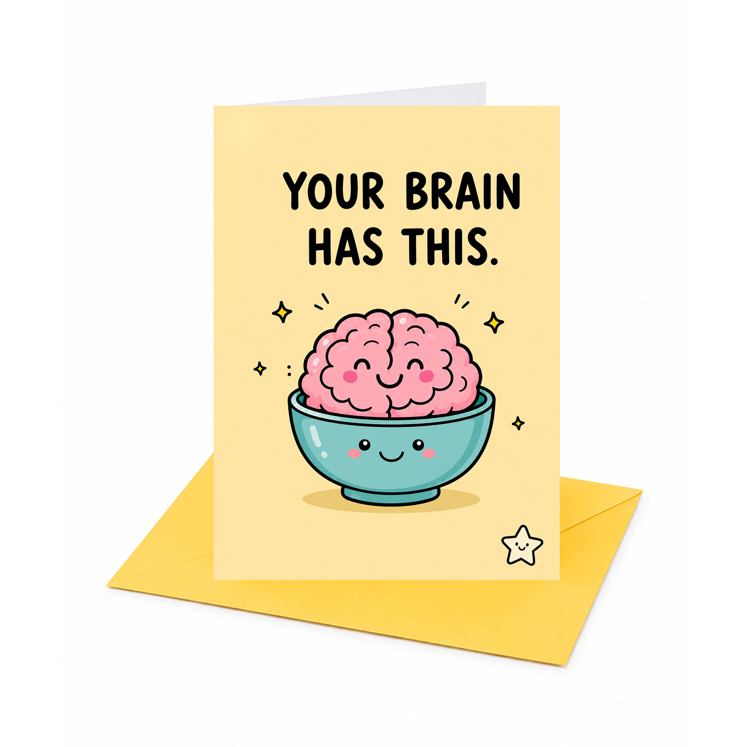 Brightfeel Your Brain Has This Good Luck Greeting Card - Multi