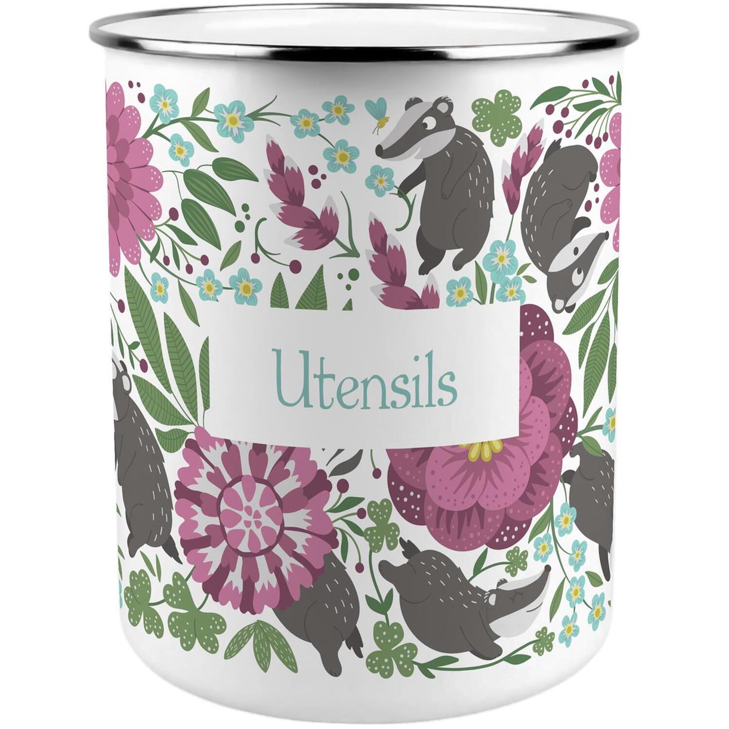 B&Q - Badgers & Flowers Kitchen Utensil Holder - Image 2