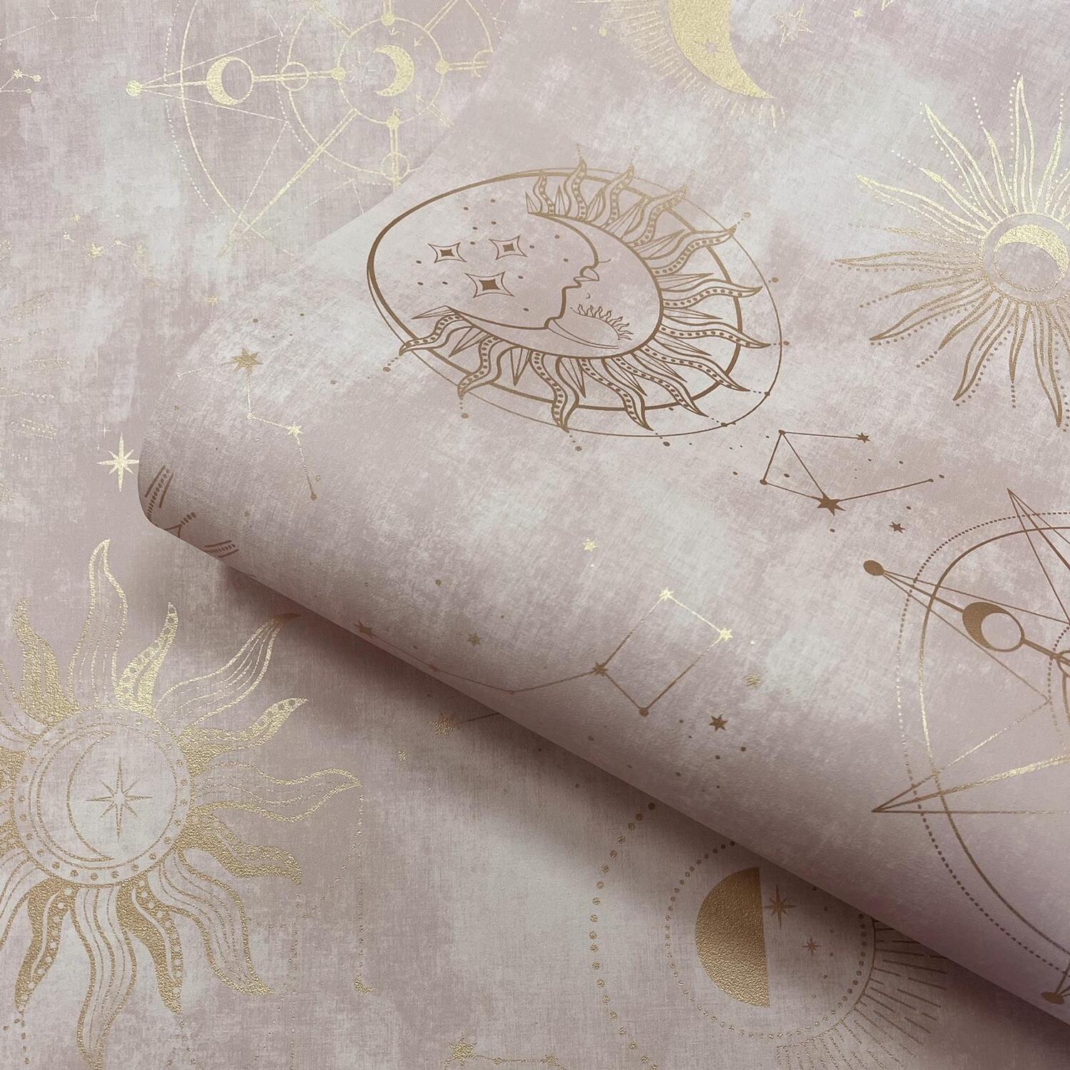 Sophie Laurence Pink Gold Space Paste The Wall Wallpaper 14250 - Pink - Image 2