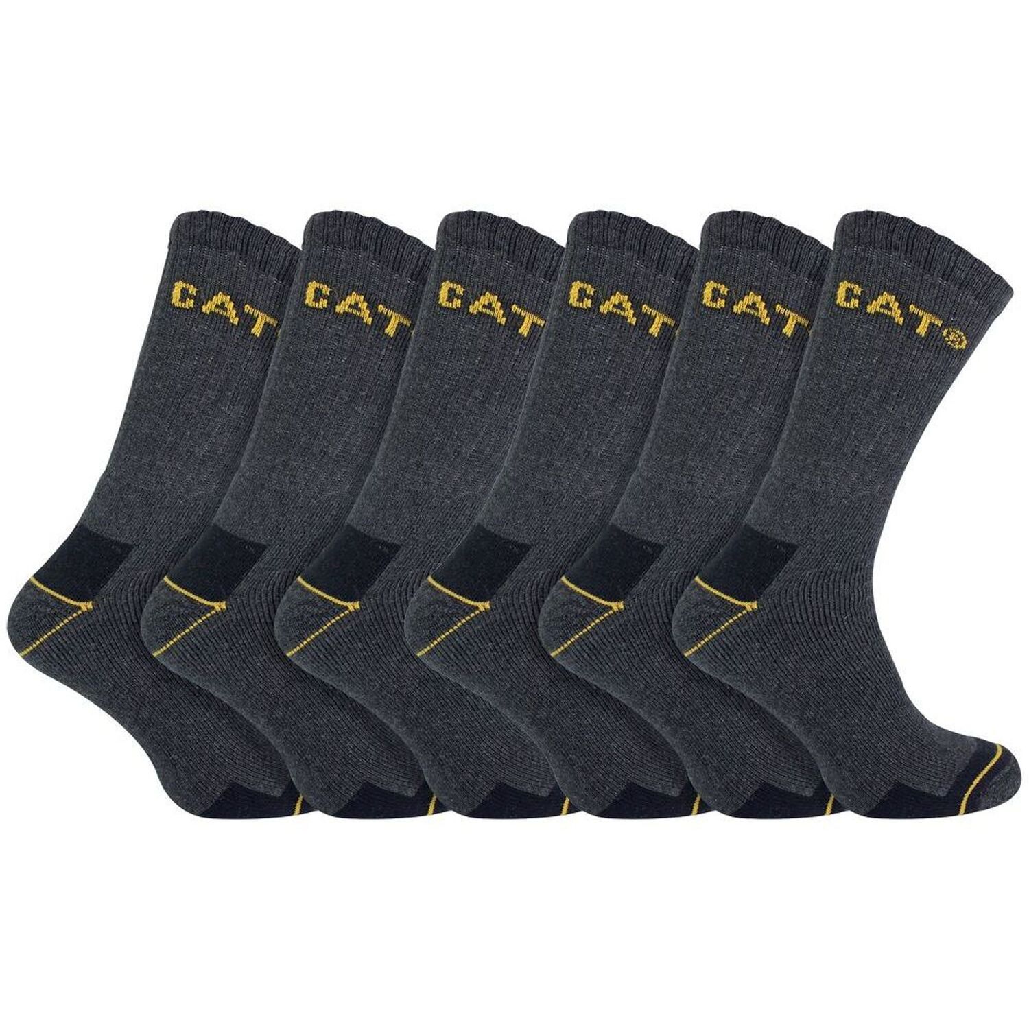 Caterpillar 6 Pack Unisex Heavy Duty Work Socks For Boots