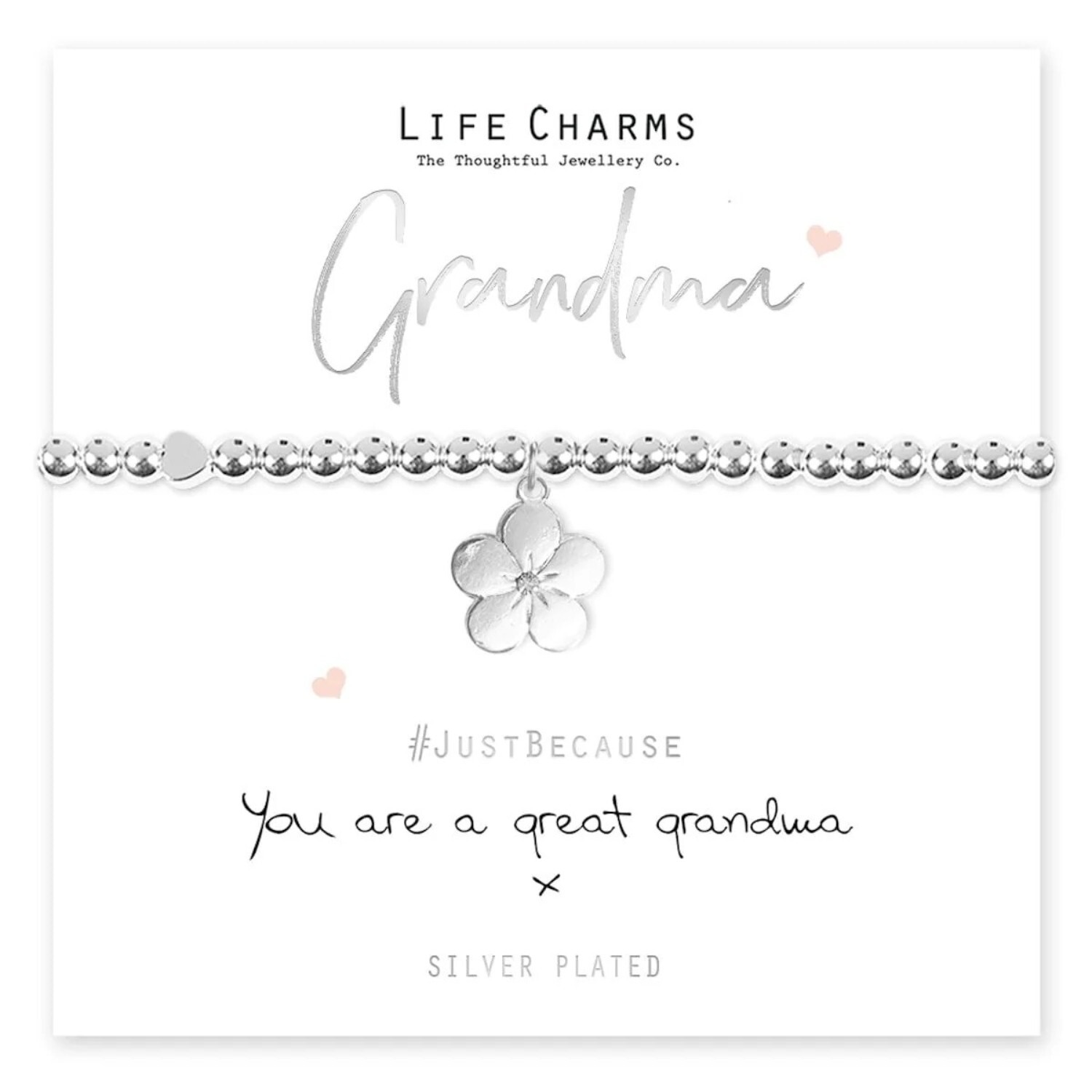 B&Q - You Are A Great Grandma Silver-Plated Floral Charm Bracelet Gift Boxed - Image 2