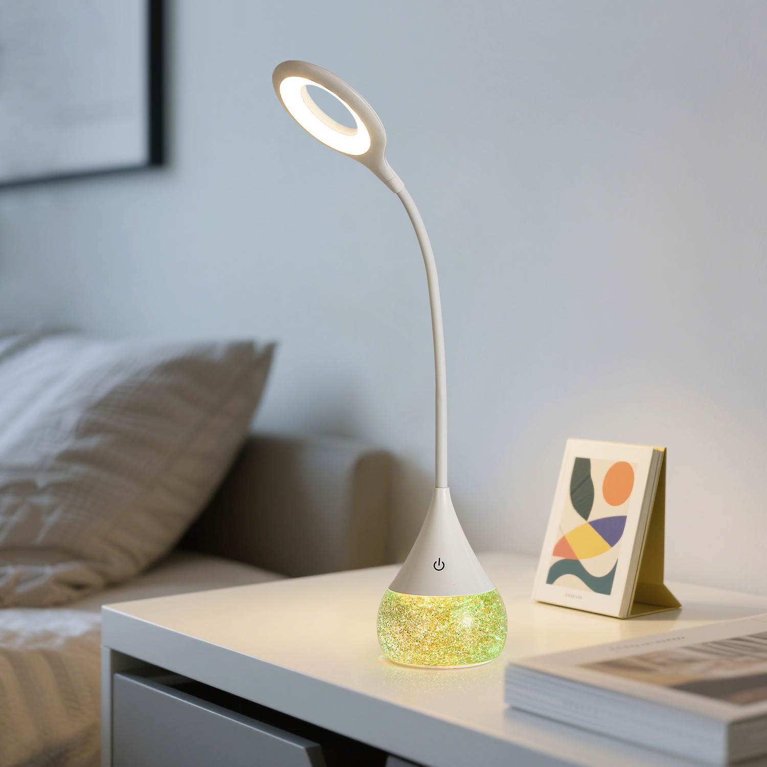 HARPER LIVING LED Desk Lamp with Glitter 10cm x x 47cm, 4000k & Dimmable - Image 4