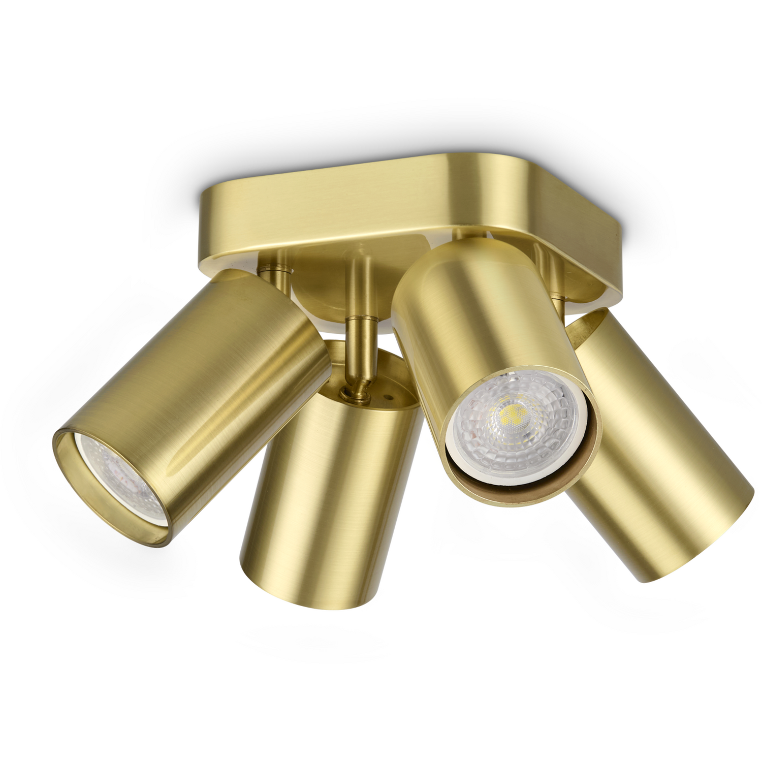Netlighting Unisex Gold Dynamite Ceiling Spotlight Clusters Brass 4X Gu10 In - Image 1
