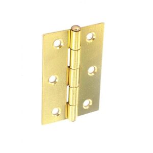Securit Brass Plated Butt Hinges (Pack of 2)