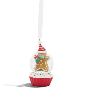 Widdop & Co Gingerbread Man Snow Globe Christmas Tree Decoration