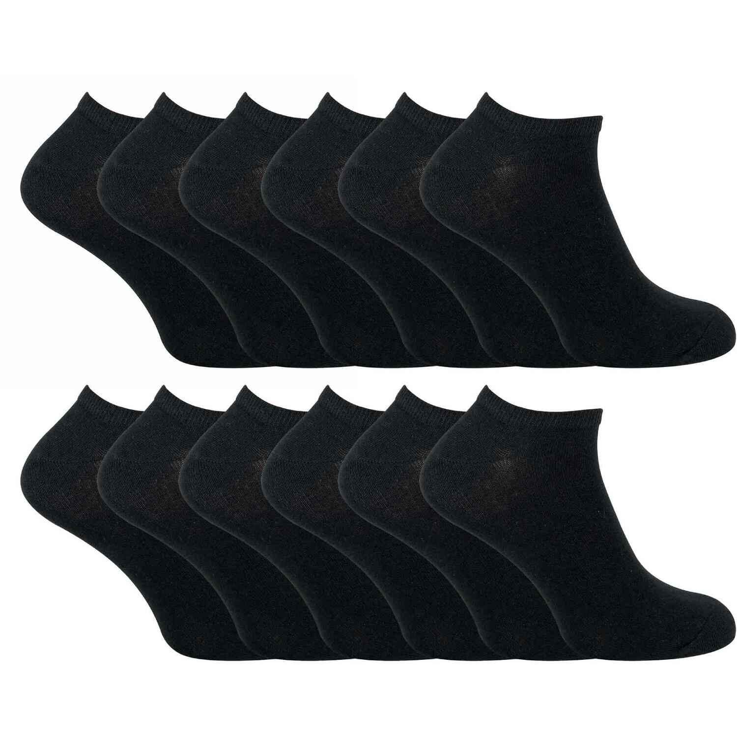 Sock Snob 12 Pairs Mens Cotton Breathable Trainer Socks - Image 4