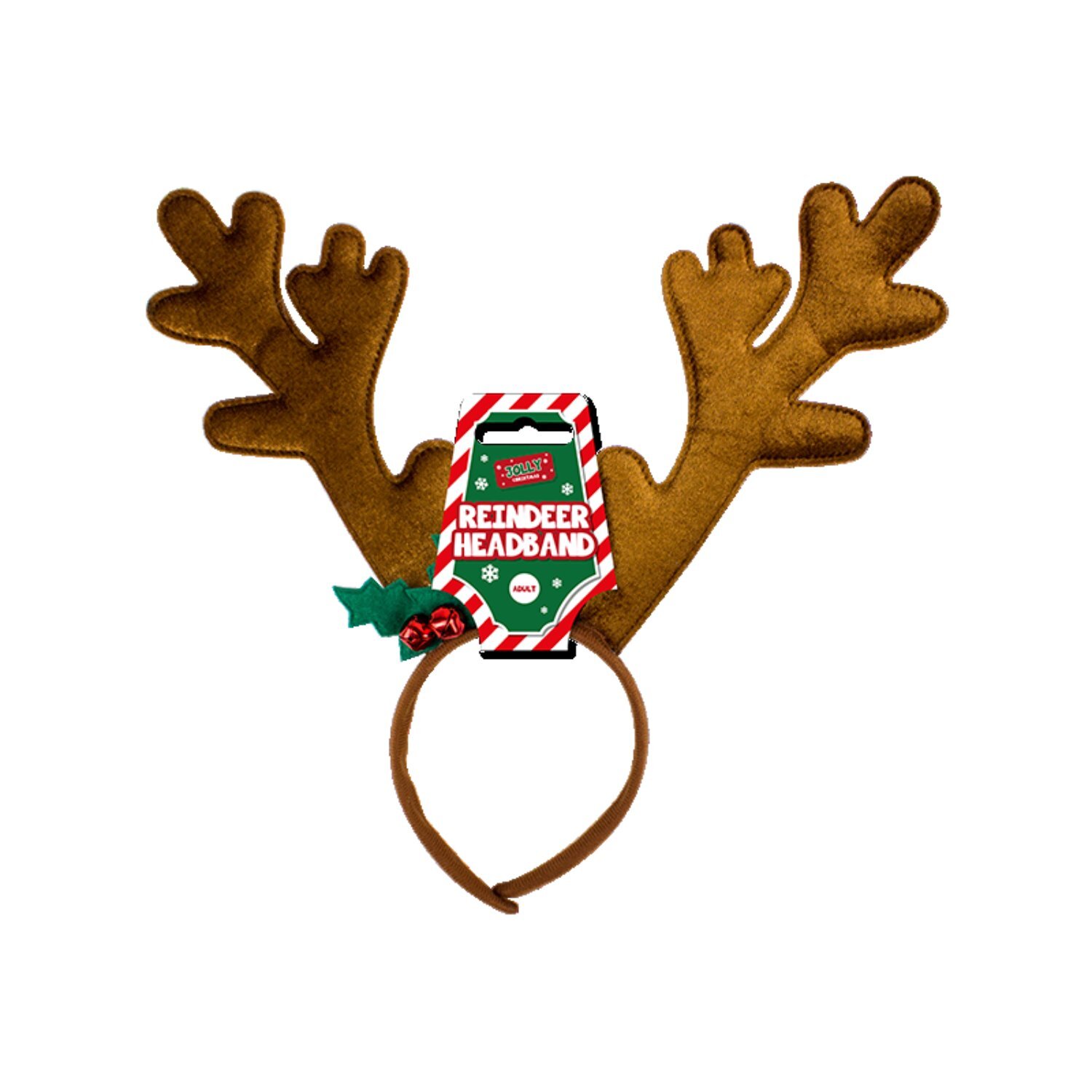 KDMD Unisex Christmas Reindeer Antlers Headband 5 Pack in Brown - Image 1