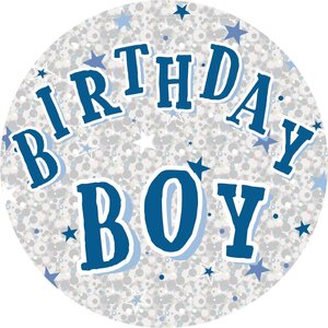 Jumbo Birthday Boy Badge Decorative Accessory Pack of 12