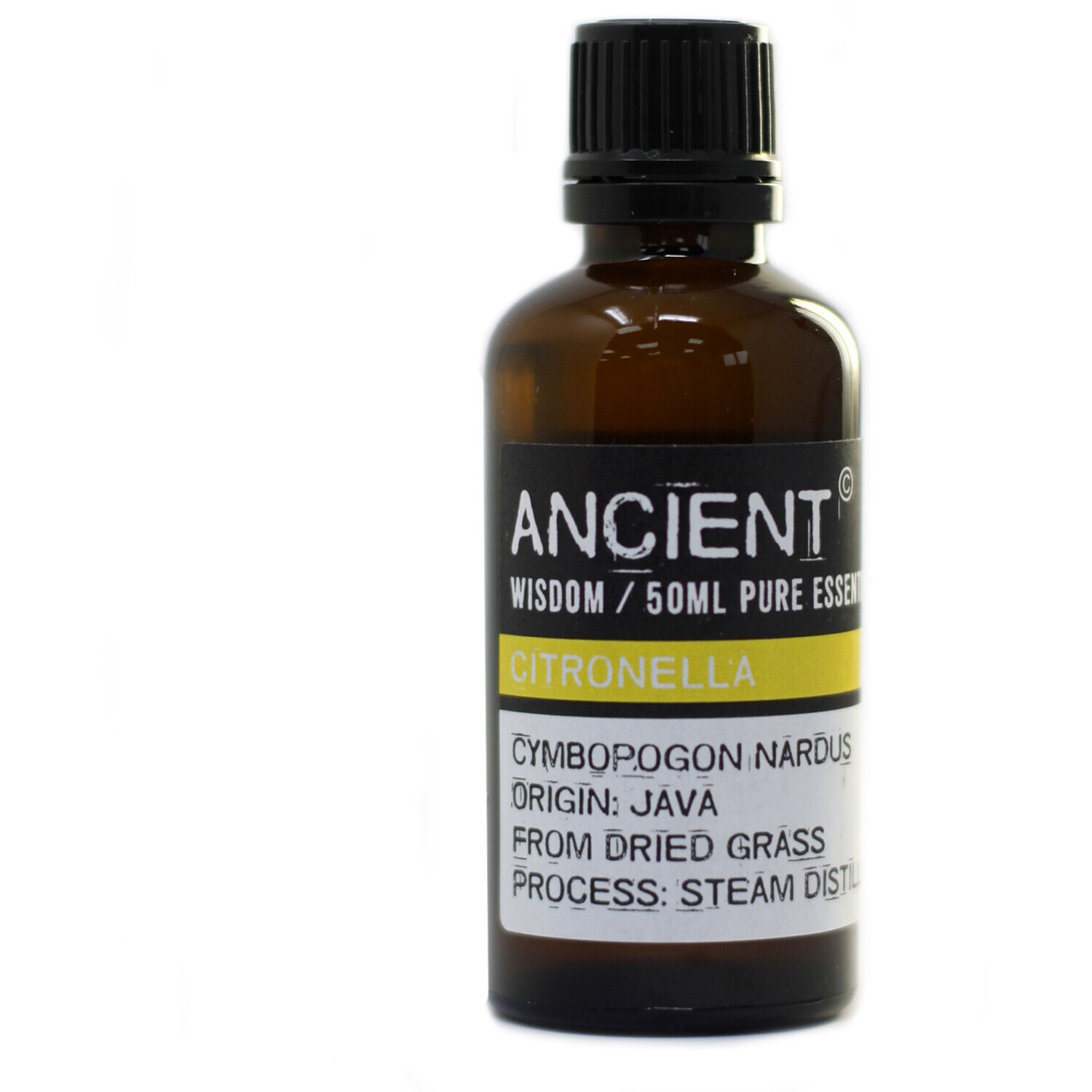 Natural and Pure Essential Oil 50 ML - Yellow / Cymbopogon Nardus / Citronella