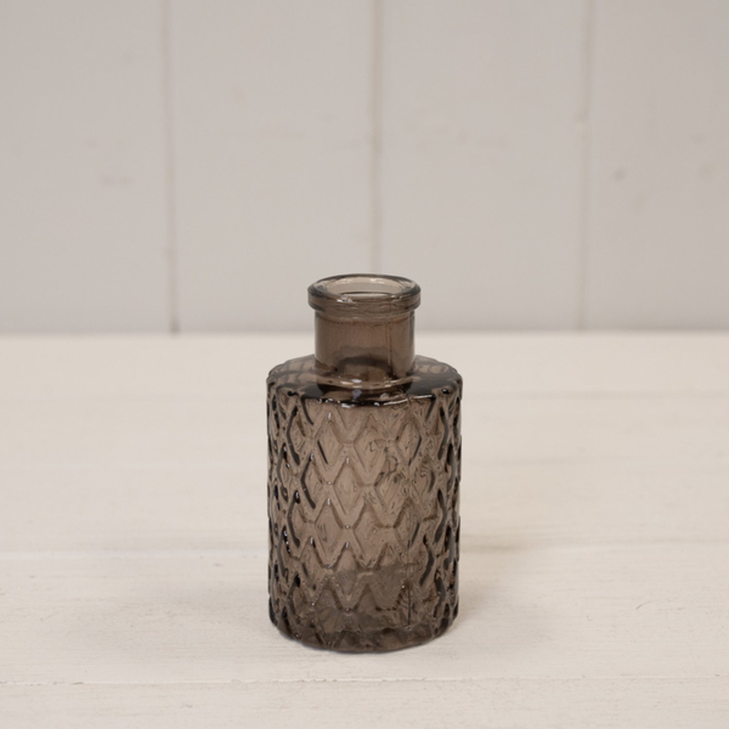 Kdmd Unisex Grey Warm Mini Geometric Glass Bottle - Image 2