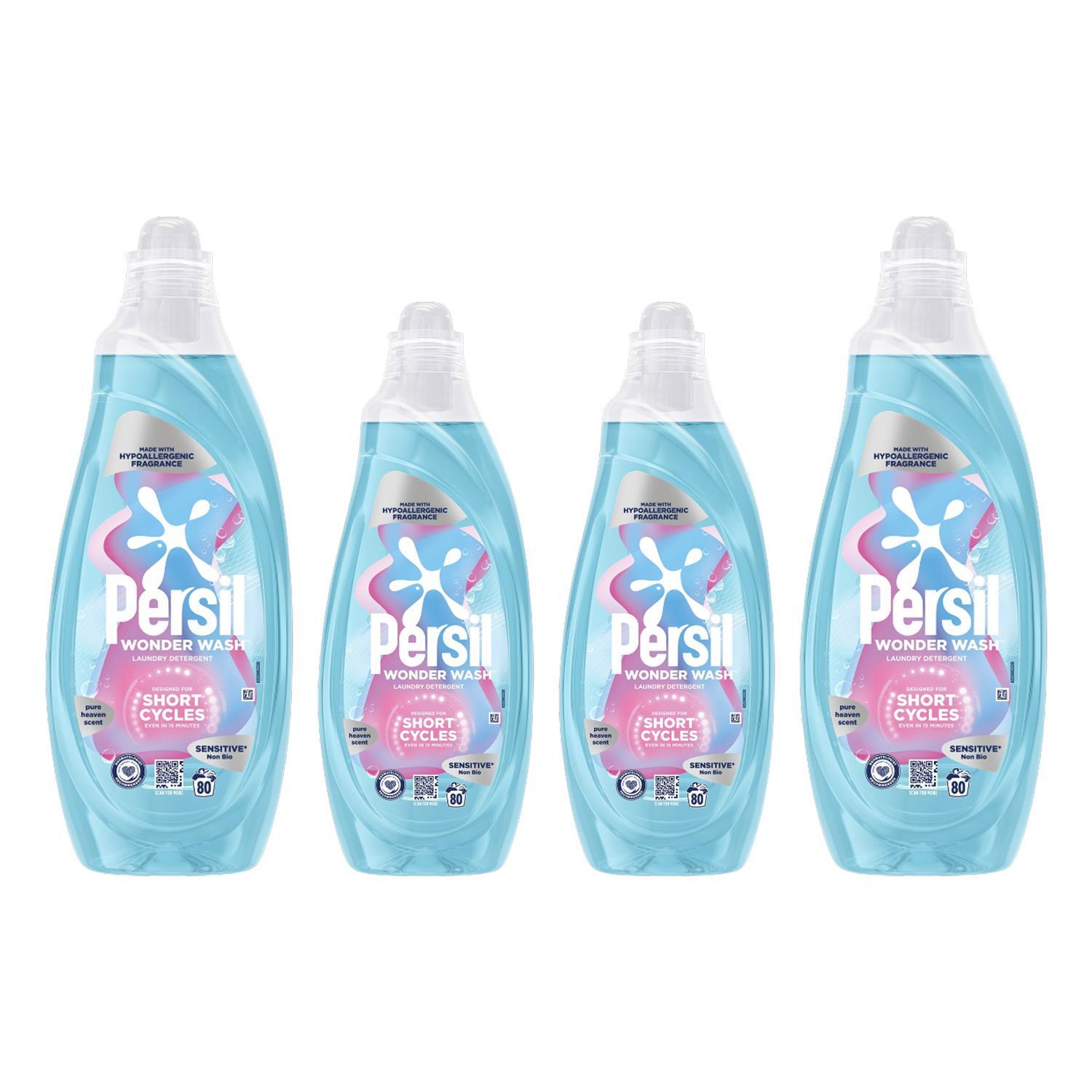 Persil Unisex Multicolor Wonder Wash Non Bio Liquid Detergent Pure Heaven Scent 320W, 4Pk 2.16L - Image 3