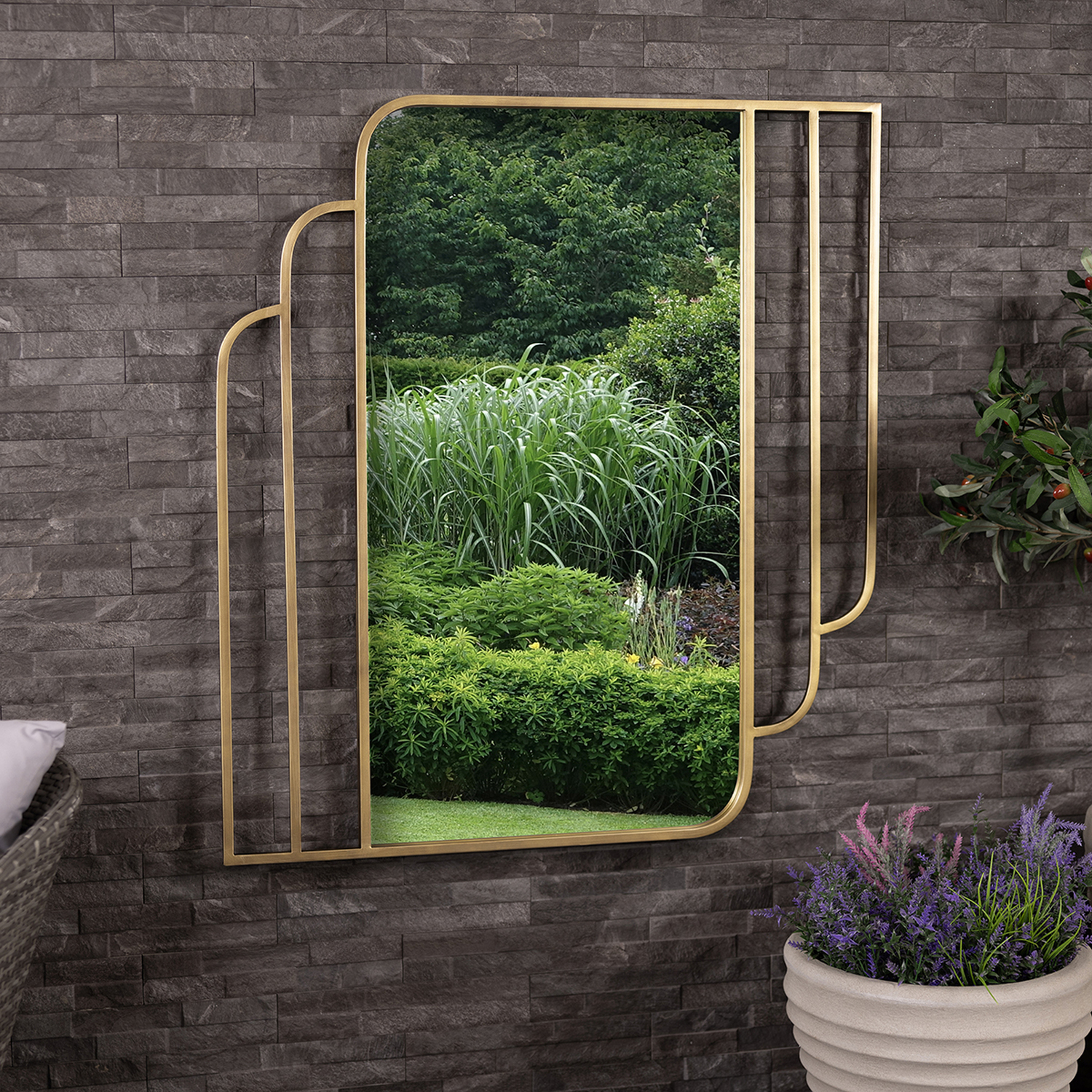 Prague Rectangular Mirror Weather Resistant
