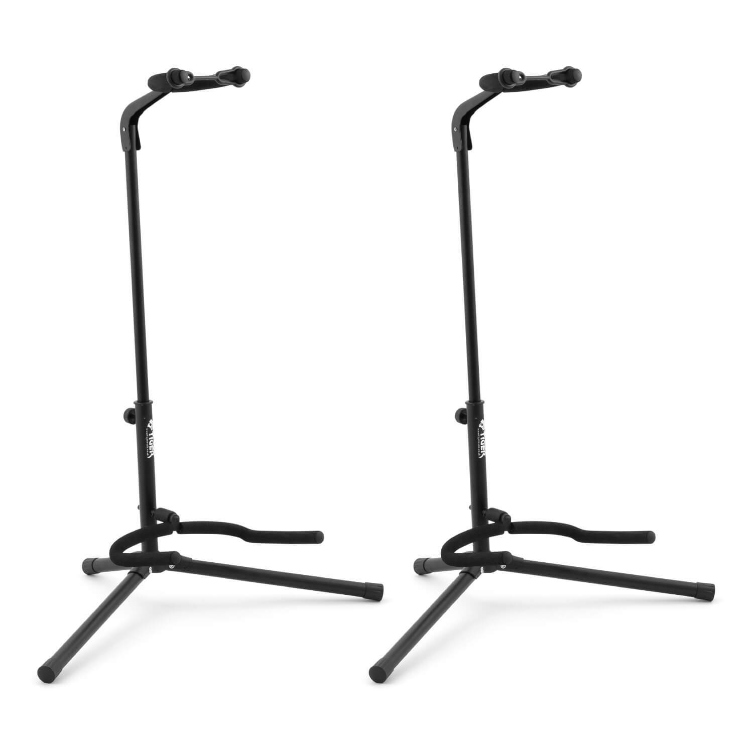 Tiger GST14-2-BK Universal Guitar Stands - Black - Pack of 2 - Image 2