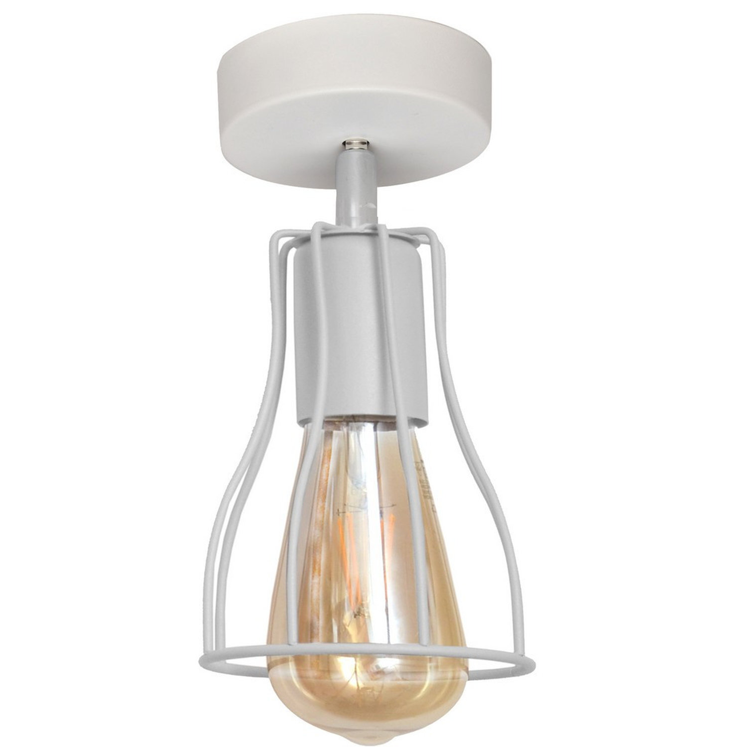 Netlighting Unisex White Tube Semi Flush Light 10Cm - Image 1