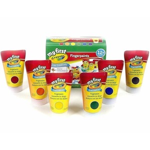 Crayola My First Washable Fingerpaints 6 Colours Easy-Squeeze Tubes