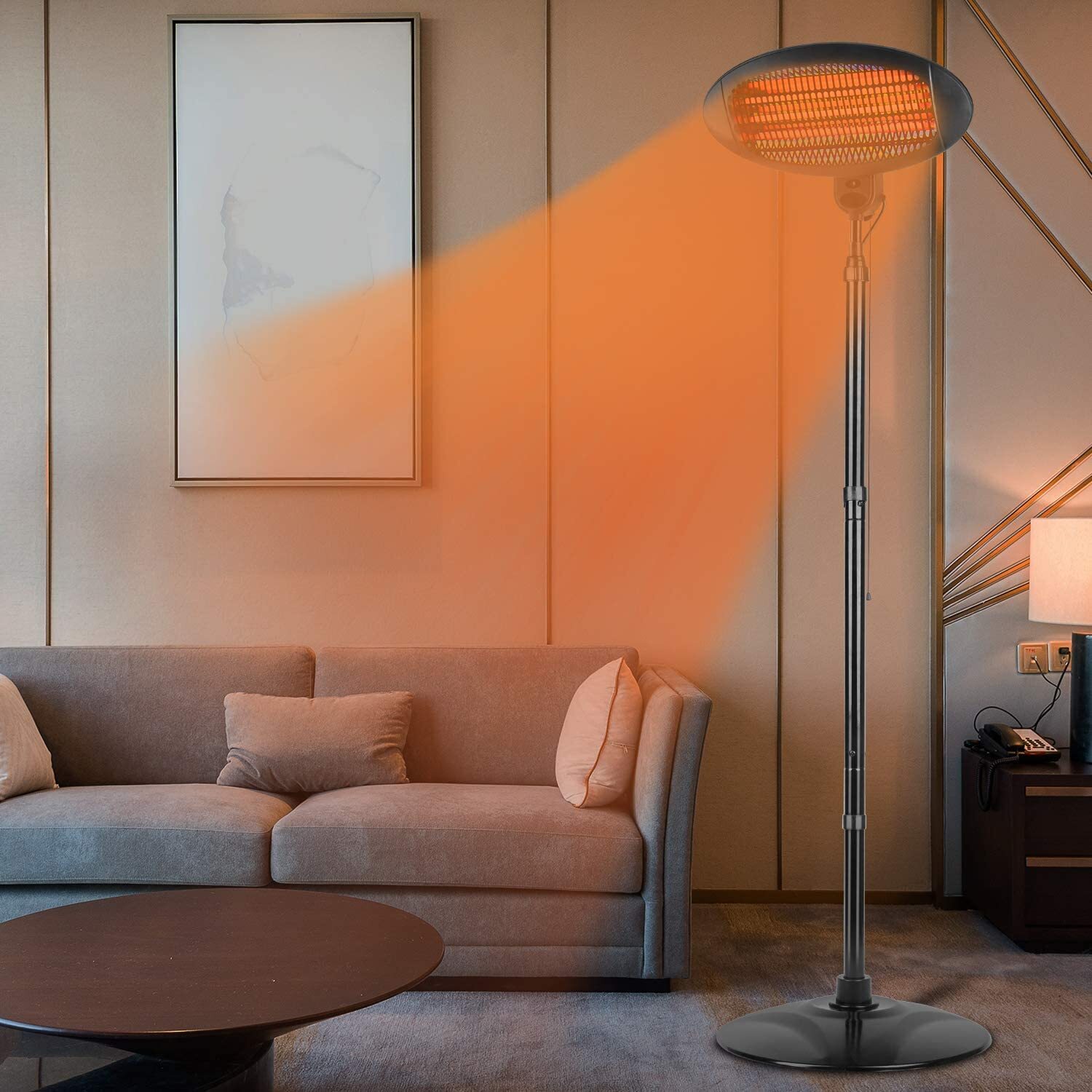 Indoor and Outdoor Freestanding Electric Patio Heater