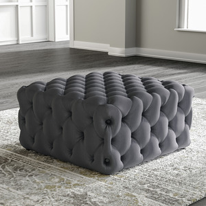 Cube Velvet Footstool
