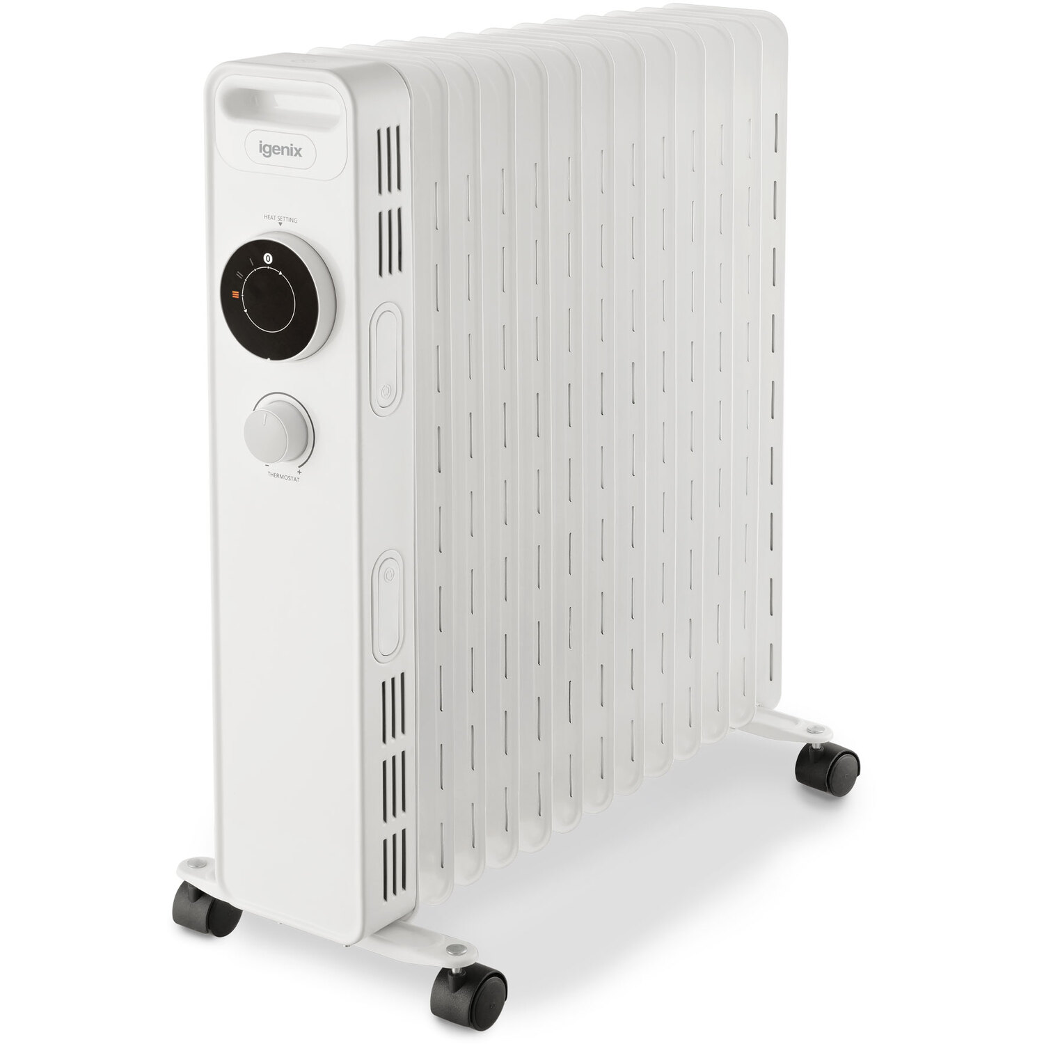 Igenix Portable 2.5Kw Manual Oil Filled Radiator - White