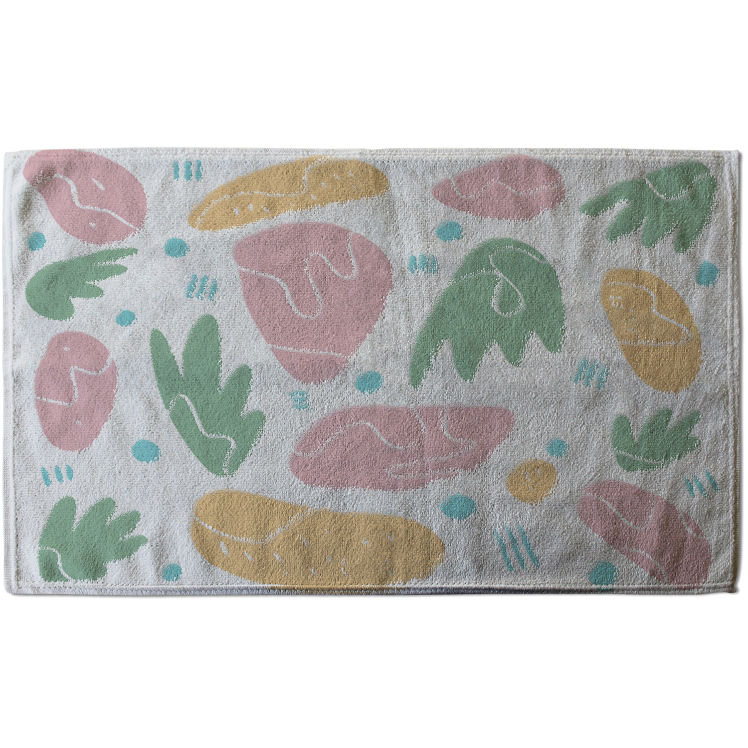 Abstract Nature Illustrations Bath Towel - Blue