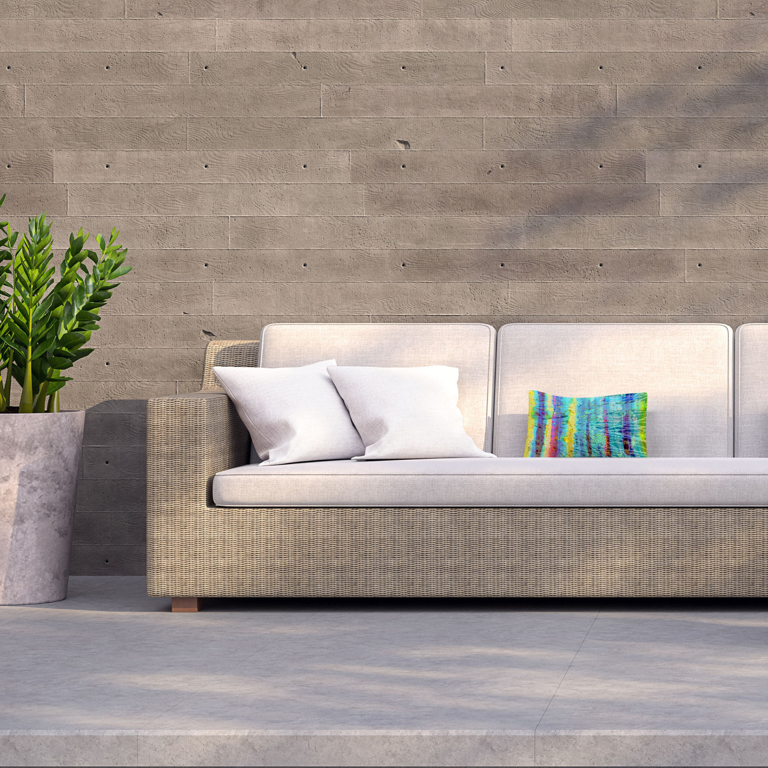 Branches Outdoor Cushion - Blue / 60cm