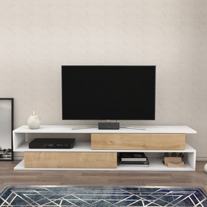 Oak and White / 35cm Cortez TV Unit shot 2016027