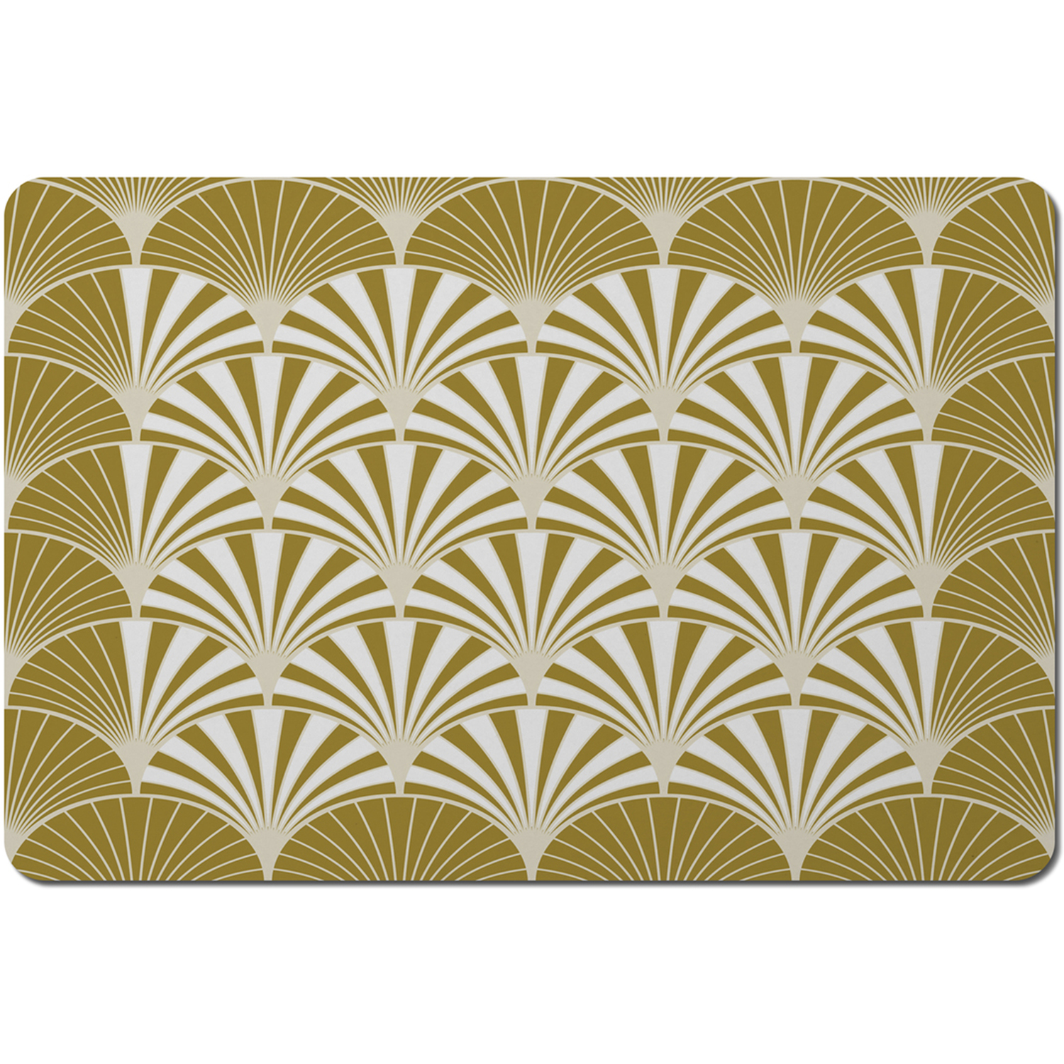 Image of Golden Semi Circles Placemat - Gold