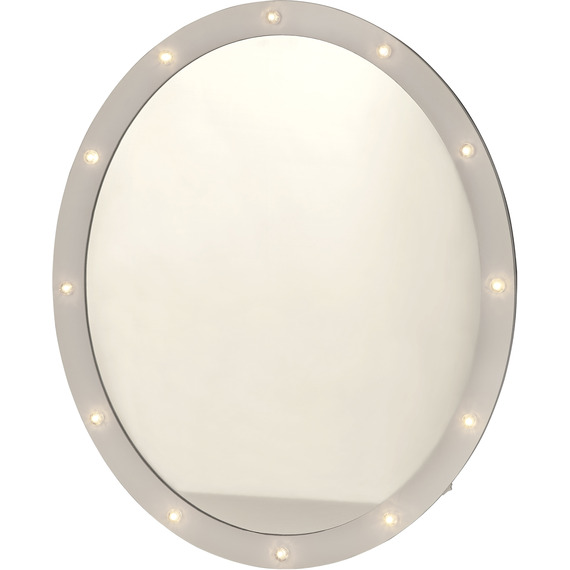 White Oval LED Wall Mirror 