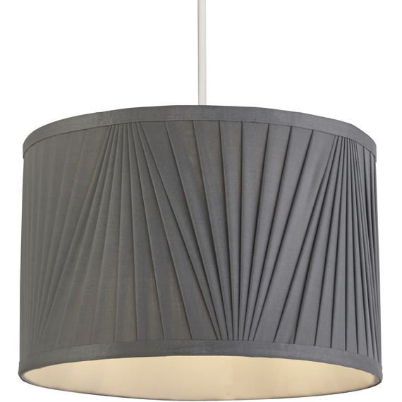Grey pleated shade