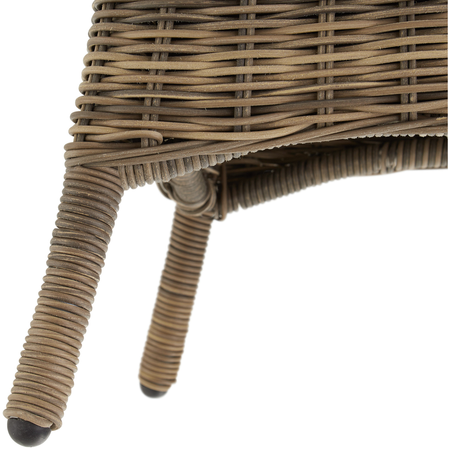 Rattan Garden Bistro Set Zurich 2 Chairs 1 Table - Nature