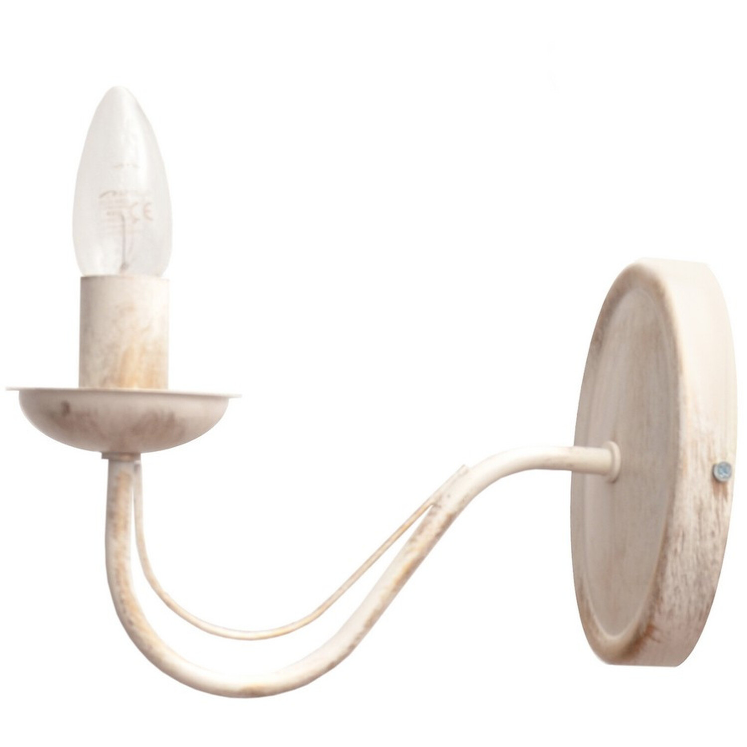 Malbo Candle Wall Lamp White Gold 26cm - White / 15cm thumbnail