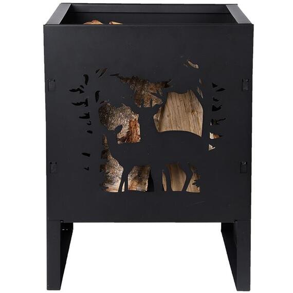 Square Deer Fire Basket