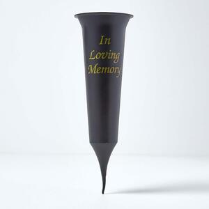 In Loving Memory Flute Spike Flower Vase Grave Pot