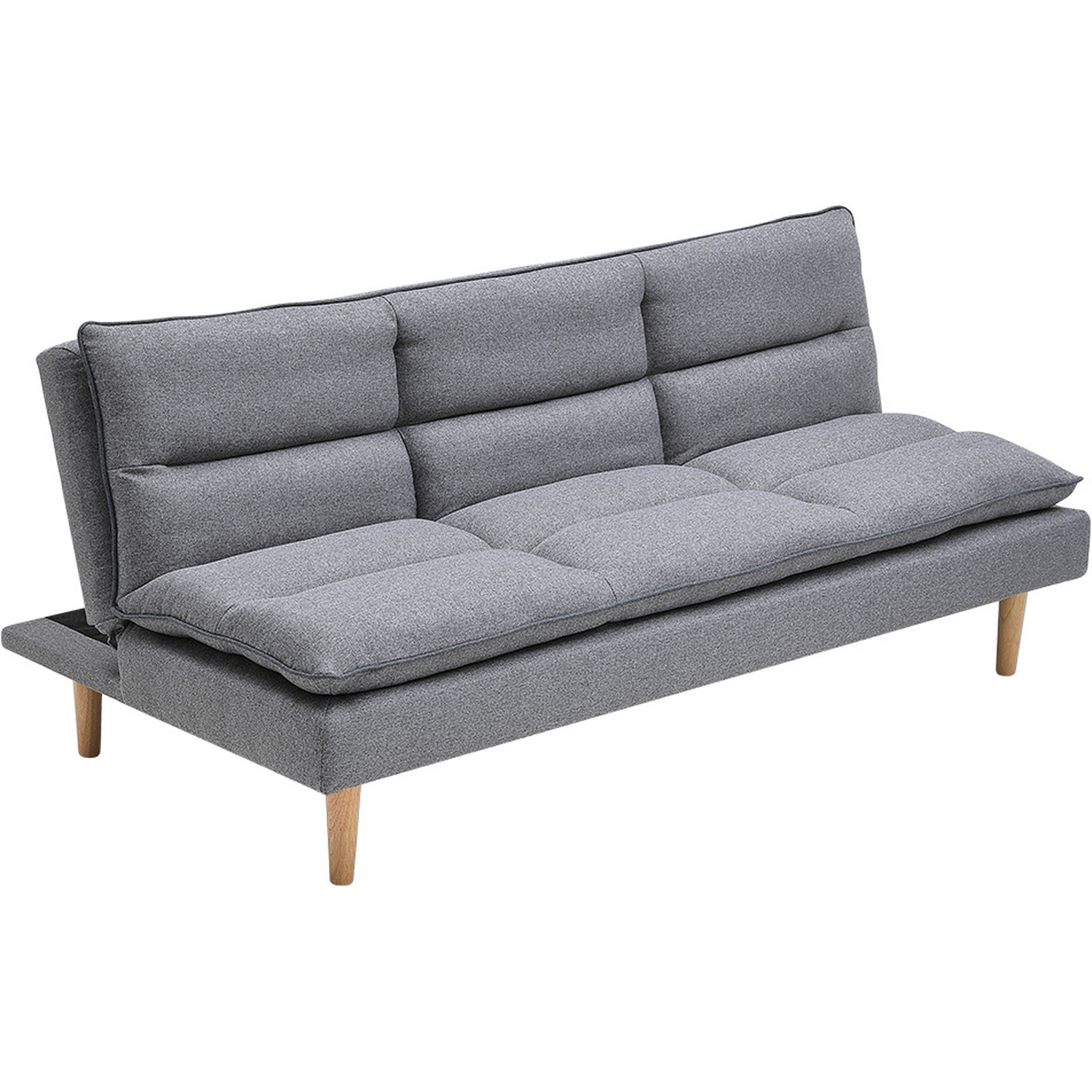 Push Back Sleeper Sofa Bed - Grey