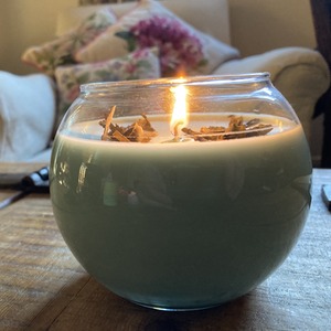 Sea Kelp and Driftwood Scented Organic Wax Bowl Candle