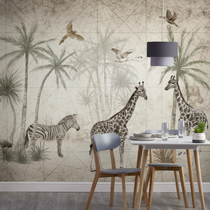 Animal Jungle Mural Wallpaper