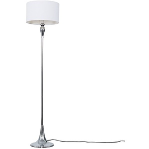 Faulkner Spindle Silver Floor Lamp Silver Shade