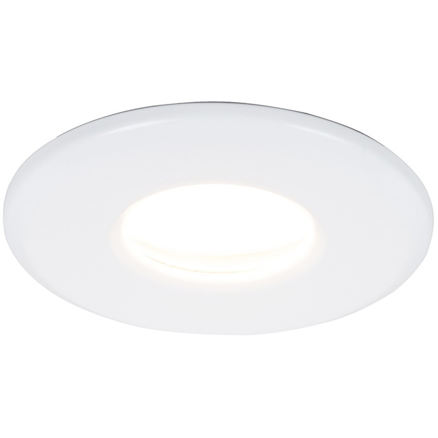 6 Pack Bathroom Shower Ip65 Rated Gloss White Gu10 Recessed Ceiling Downlights - White