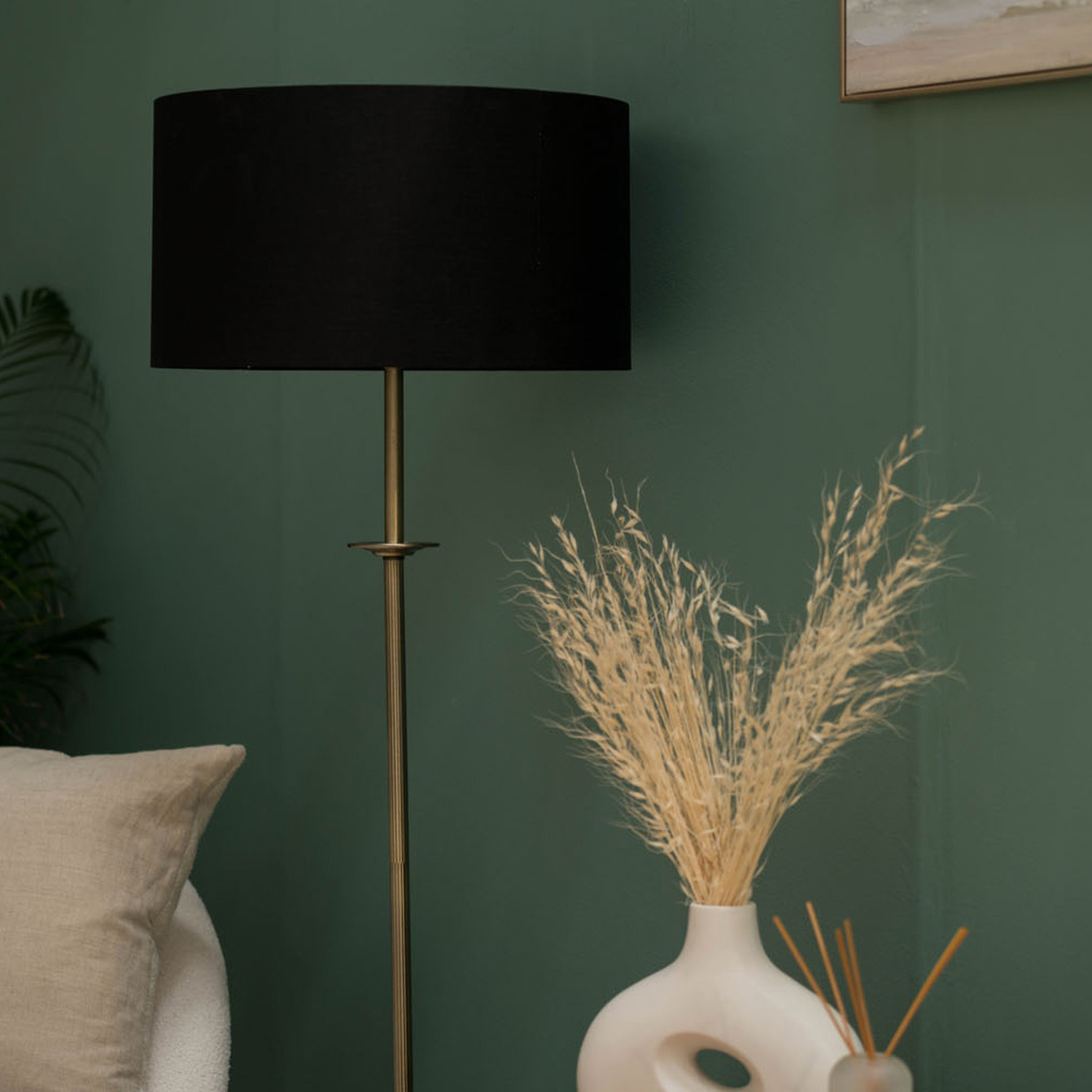 Belmont Antique Brass Floor Lamp - Antique Brass