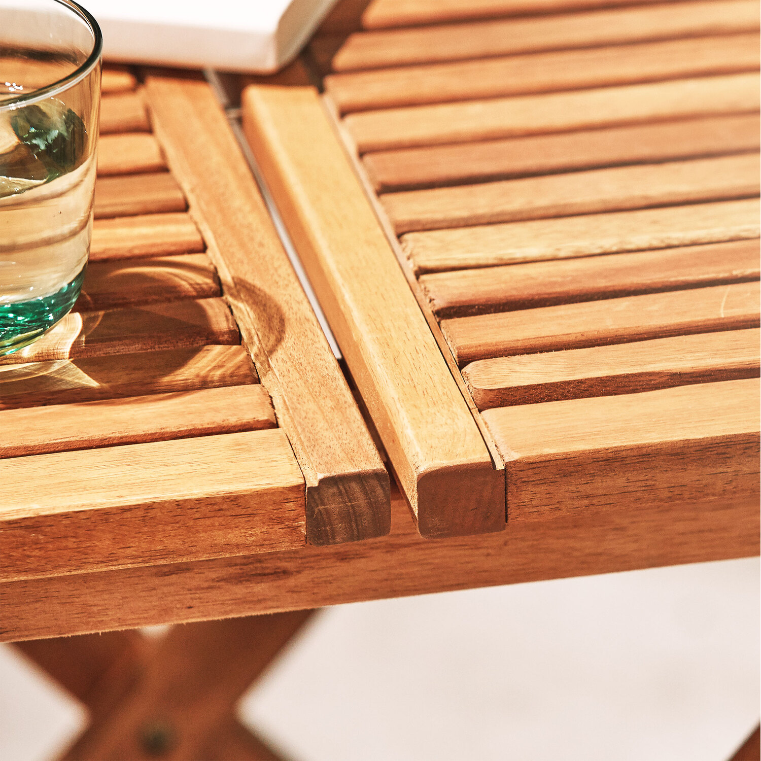 Adirondack Folding Side Table For Garden And Outdoors - Natural