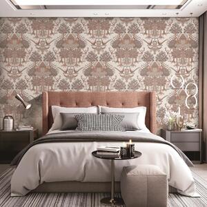 Nordic Deer Textured Wallpaper