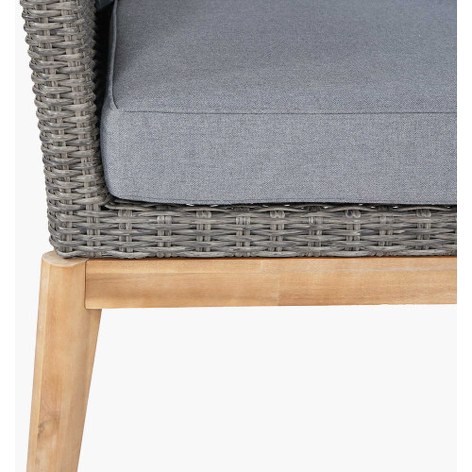 5 Seater Outdoor Corner Sofa Set With Table - Grey