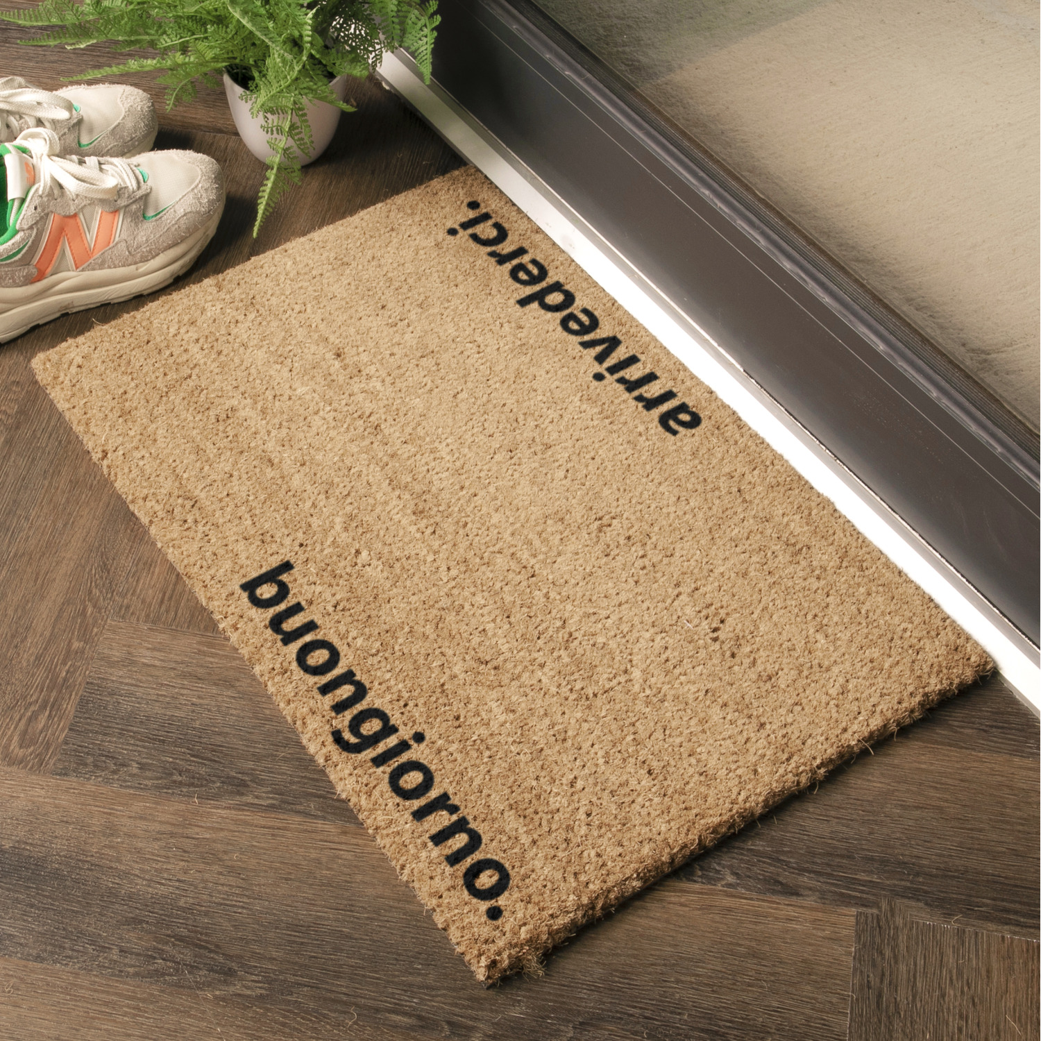 Arrivederci Doormat - Black