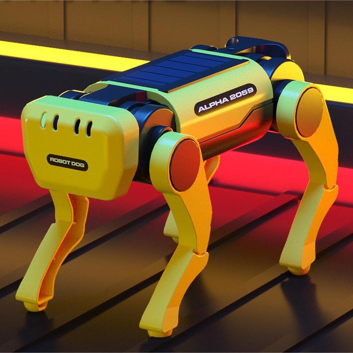 Solar Electric Machine Dog Children Educational Toys