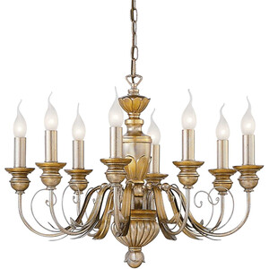 Dora  8 Light Chandelier Antique Brass Finish, E14