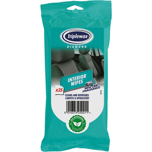 Pack of 25 Triplewax Diamond Upholstery Wipes