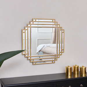 Square Art Deco Fan Wall Mirror